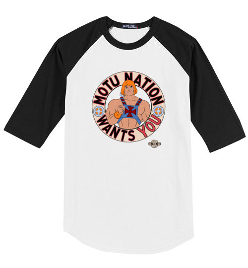 MOTU Nation Want's YOU: 3/4 Sleeve Jersey