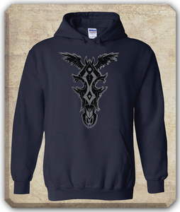 4H Wing Skull Logo Pullover Hoodie - Mythic Legions